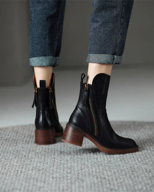 KYRA | ELEGANT & TIMELESS LEATHER ANKLE BOOTS