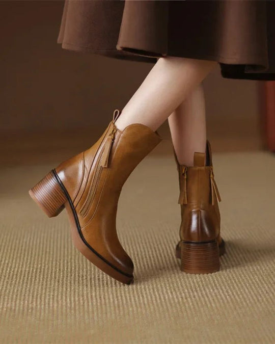KYRA | ELEGANT & TIMELESS LEATHER ANKLE BOOTS
