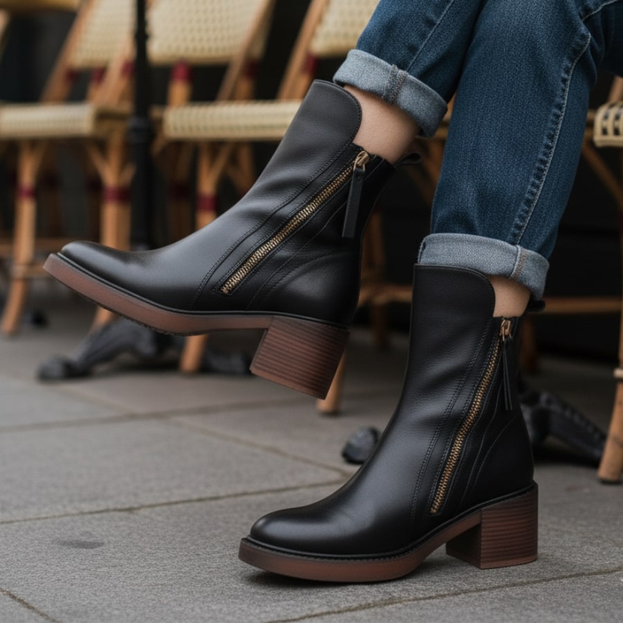 KYRA | ELEGANT & TIMELESS LEATHER ANKLE BOOTS