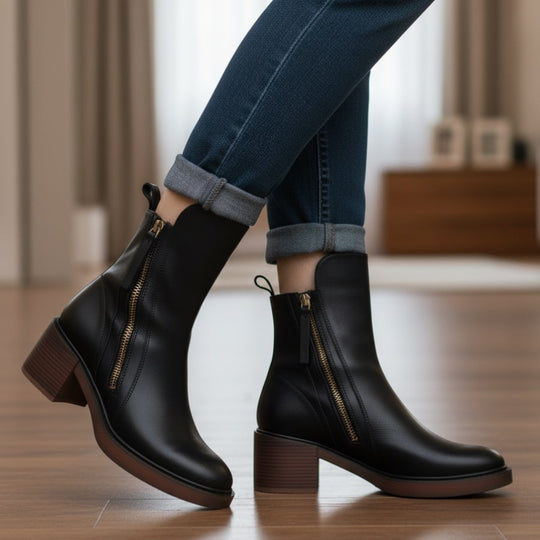 KYRA | ELEGANT & TIMELESS LEATHER ANKLE BOOTS
