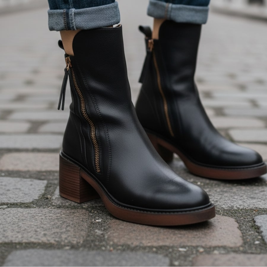 KYRA | ELEGANT & TIMELESS LEATHER ANKLE BOOTS