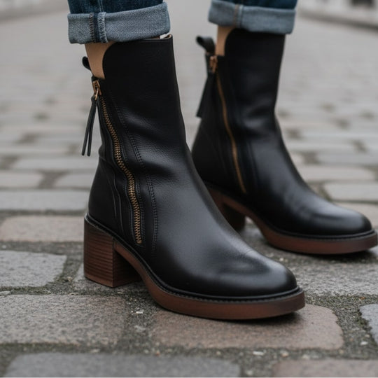 KYRA | ELEGANT & TIMELESS LEATHER ANKLE BOOTS