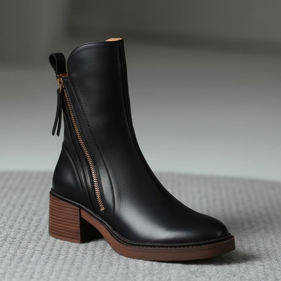 KYRA | ELEGANT & TIMELESS LEATHER ANKLE BOOTS