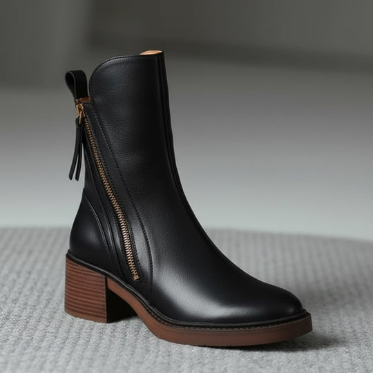 KYRA | ELEGANT & TIMELESS LEATHER ANKLE BOOTS