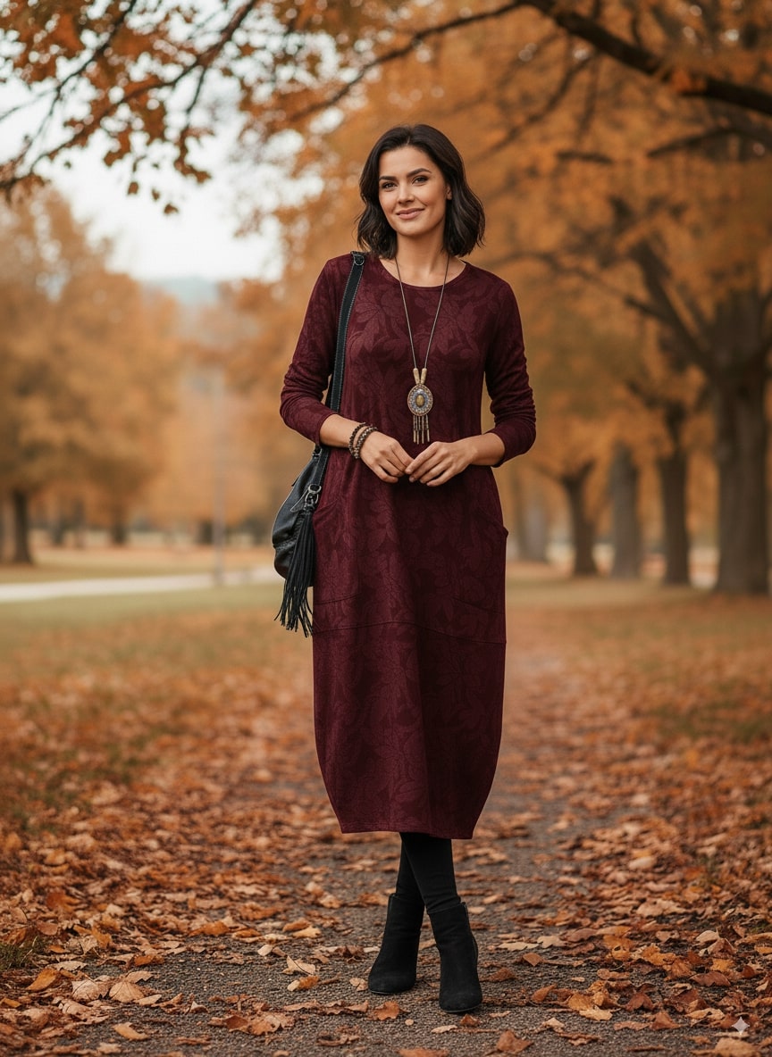 MADDY | WARM WINTER DRESS WITH ELEGANT CUT