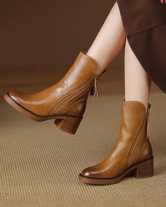 KYRA | ELEGANT & TIMELESS LEATHER ANKLE BOOTS