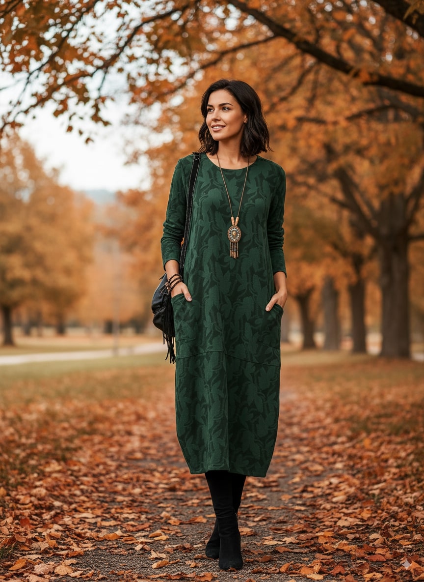 MADDY | WARM WINTER DRESS WITH ELEGANT CUT