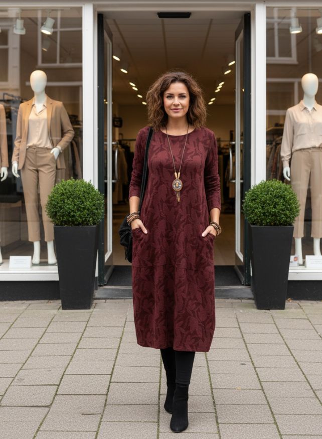 MADDY | WARM WINTER DRESS WITH ELEGANT CUT