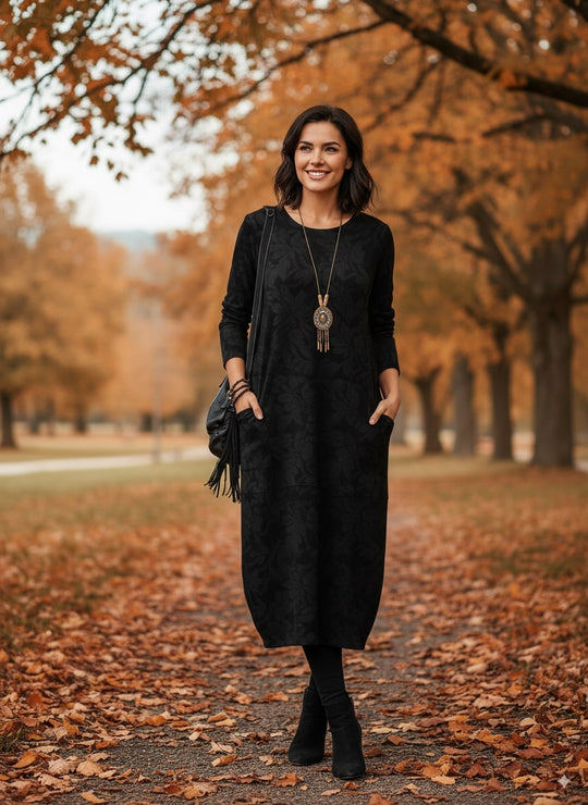 MADDY | WARM WINTER DRESS WITH ELEGANT CUT