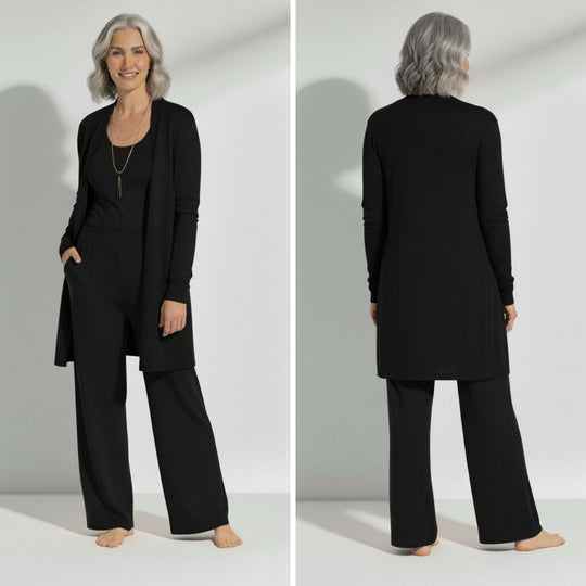 MALIA | ELEGANT 3-PIECE SET WITH CARDIGAN, TOP AND PANTS