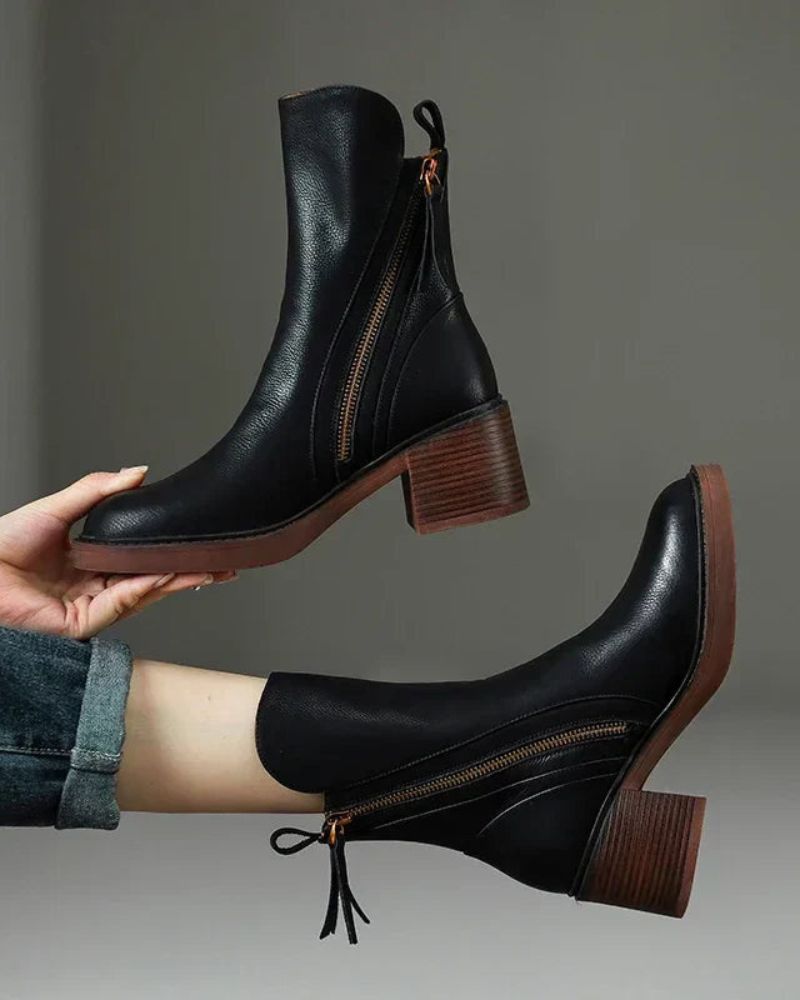 KYRA | ELEGANT & TIMELESS LEATHER ANKLE BOOTS